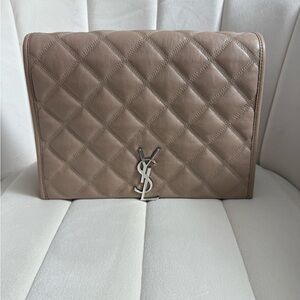 Yves Saint Laurent Quilted Brown Leather Shoulder Bag